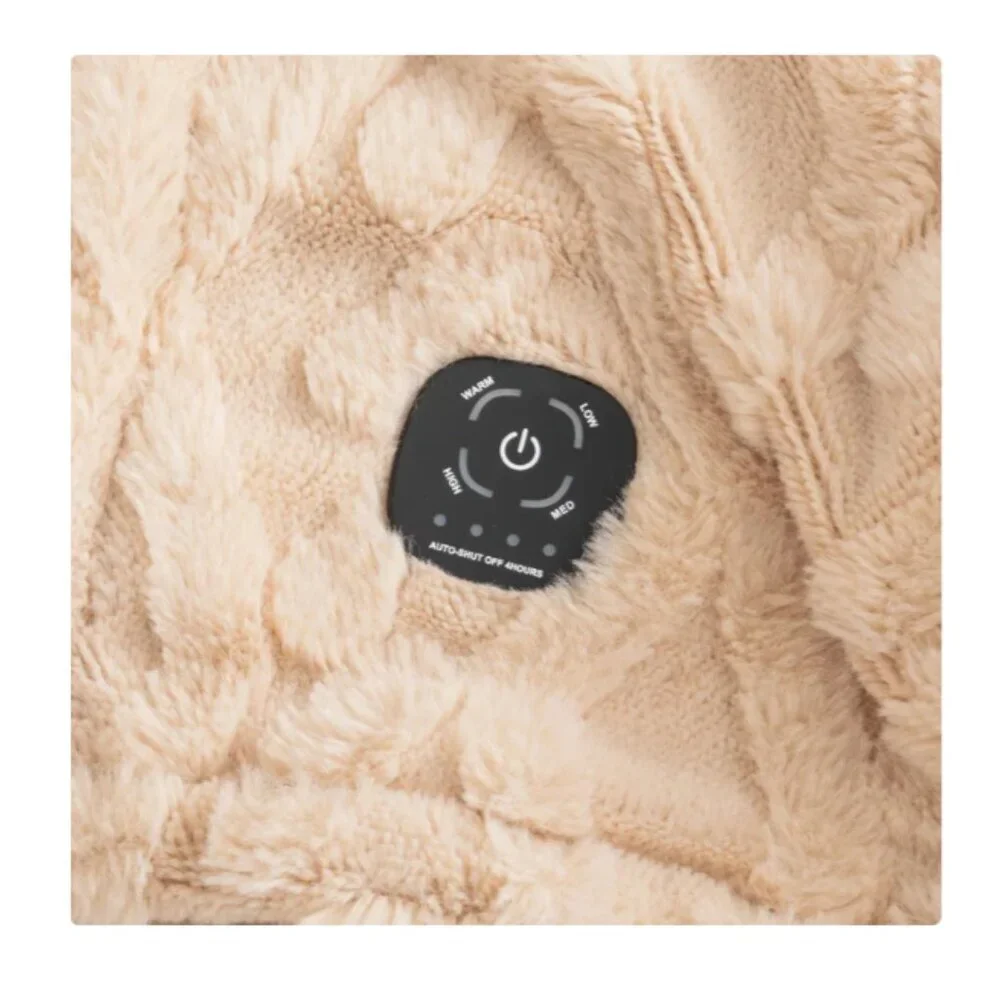 Berkshire Heated Luxe Faux Fur Throw Blanket, 50